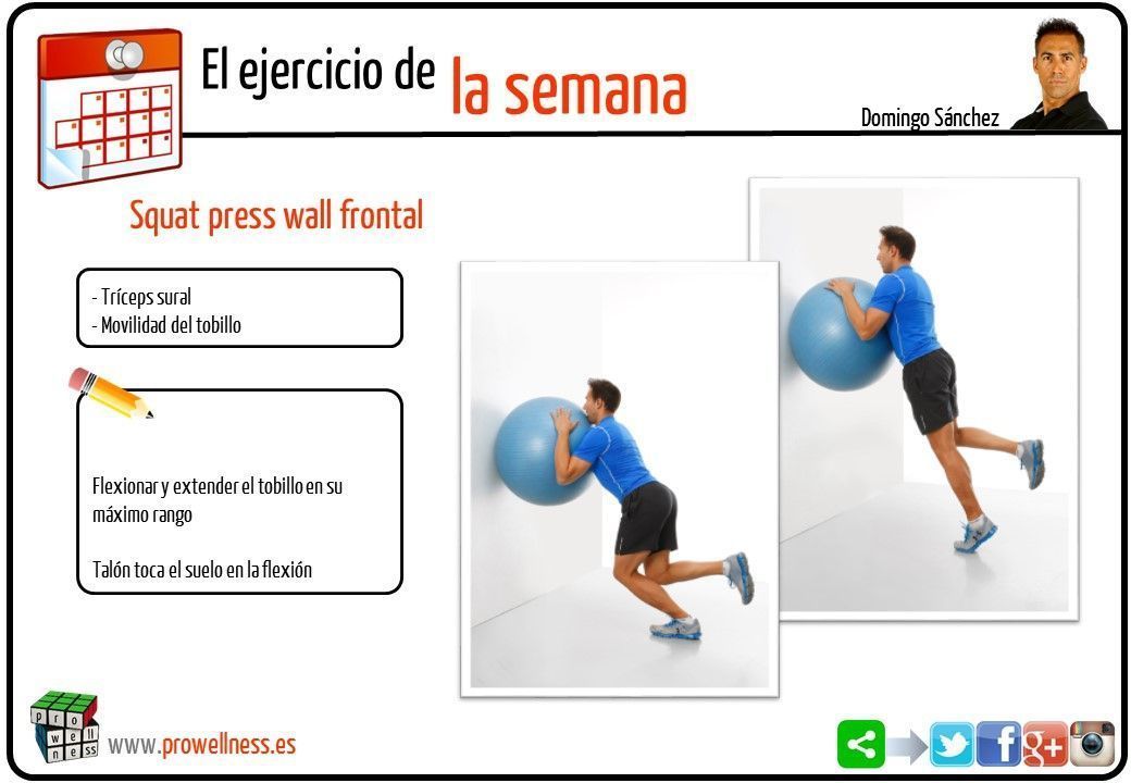 Esta semana; Squat press wall frontal